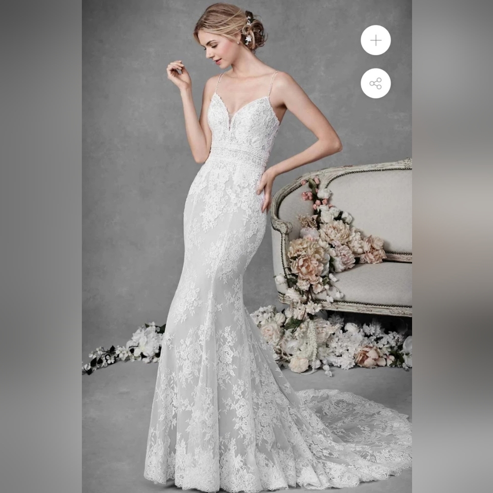 Kenneth Winston Ella Rosa Wedding Dress STYLE BE495_ w/ Cathedral Veil